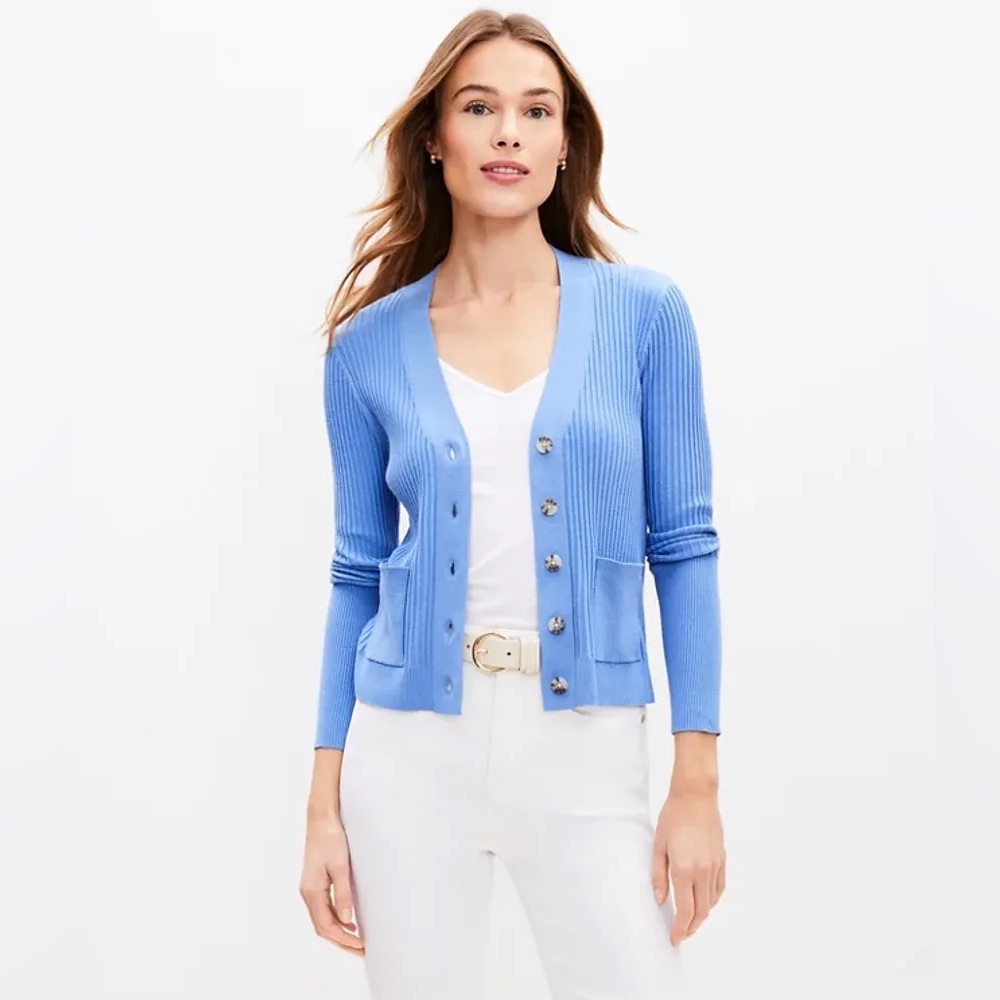 LOFT ribbed cardigan